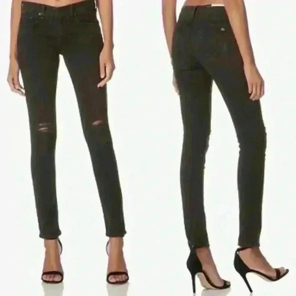 Rag & bone skinny soft rock with holes jeans